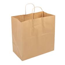 Kraft Shopping Bag w/handle 13" x 7" x 13" - 250each