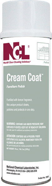 NCL CREAM COAT - Premium Furniture Polish - 20 oz spray can (Cs=12 can)