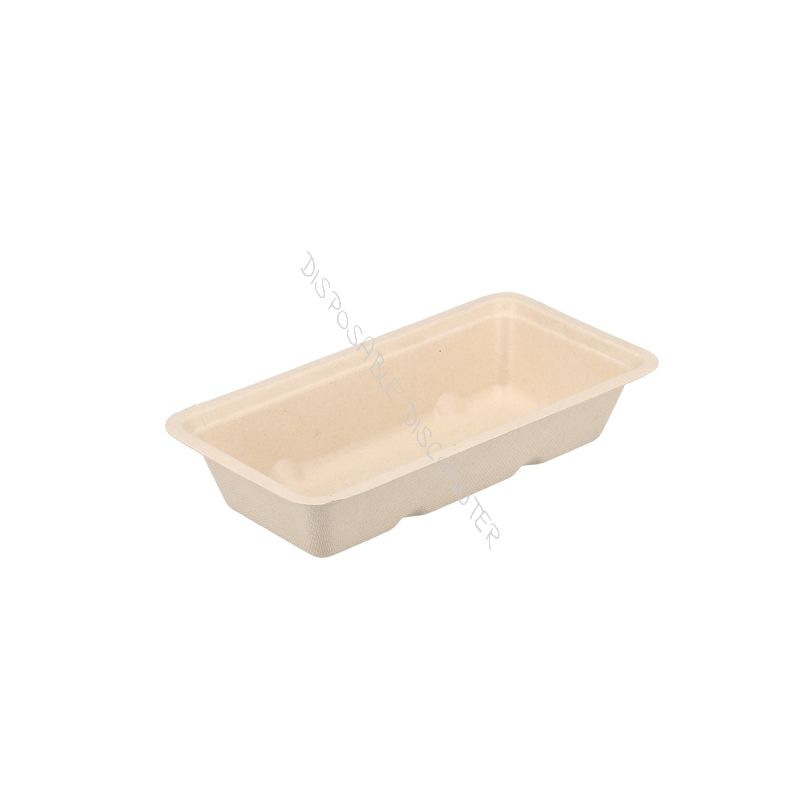A5 Bakje Bio Sugarcane Bagasse Snack Tray - 800 pcs (Bx=16x50st) 