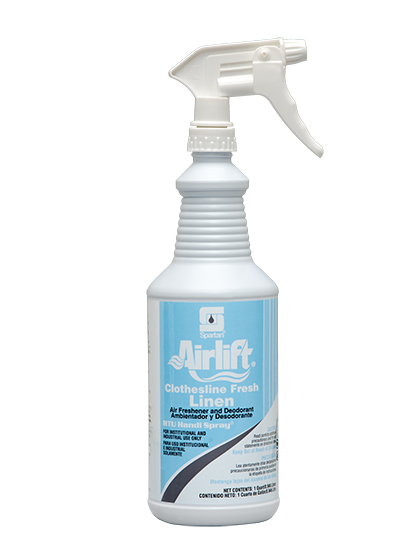 Spartan Airlift® Clothesline Fresh® Linen RTU Air Freshener/Deodorant Qt (Box=12 Qt)