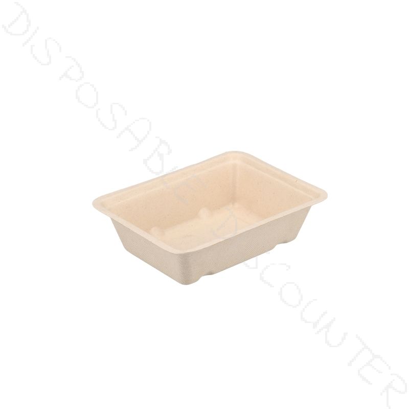A7 Bakje..Bio Sugarcane Bagasse Snack Tray - 800 pcs (Bx=16x50st) 