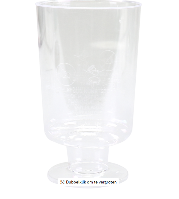 Shot glass PS 40ml on Foot Clear - 1400 pcs (Bx=70x20st) 