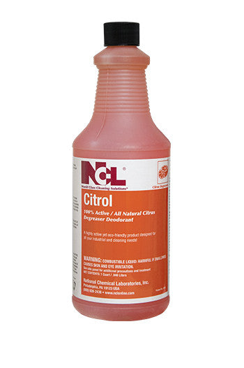NCL CITROL - 100 % Active All Natural Citrus Degreaser/Cleaner/Deodorizer 1QT