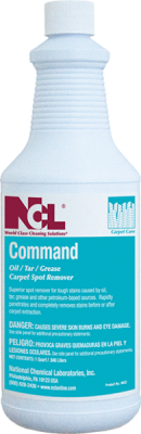 NCL COMMAND - Oil/Tar/Grease Carpet Spot Remover - 32 oz (Cs=12Gl)
