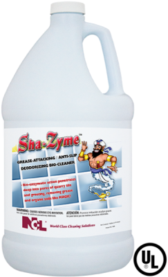 NCL SHA-ZYME - Grease Attacking/Anti Slip Deodorizing Bio Cleaner - 1gl (Cs=4gl)