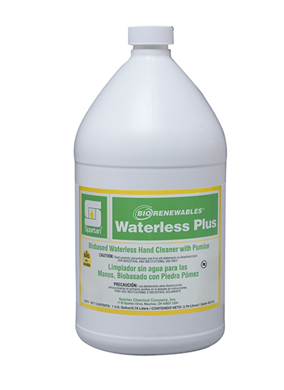 Spartan BioRenewables®  Waterless Plus Hand cleaner with pumice in a soybean solvent base 