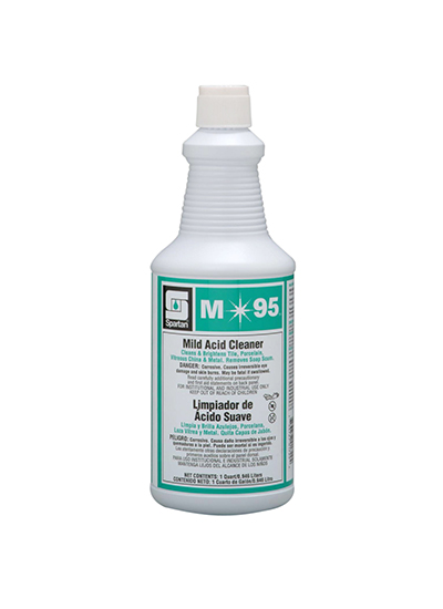 Spartan M*95 Mild acid cleaner for tile, porcelain, china  and metal Qt (Cs=12Qt)
