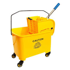 Yellow Mop Bucket & Wringer small 20 ltr