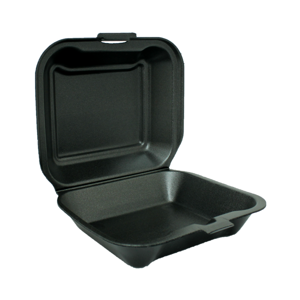 Plastifar 8x8" 1-Compt "B" Black Foam Tray (Bx=2x100st)
