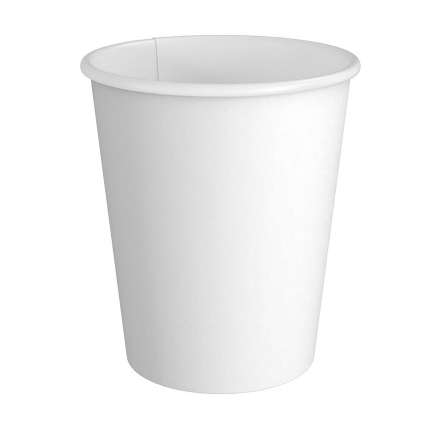 10oz White Paper Cold Cup- 1000 pcs (Bx=20x50st)