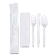 PP White Knife/Fork/Spoon/Napkin HEAVY 500pcs  