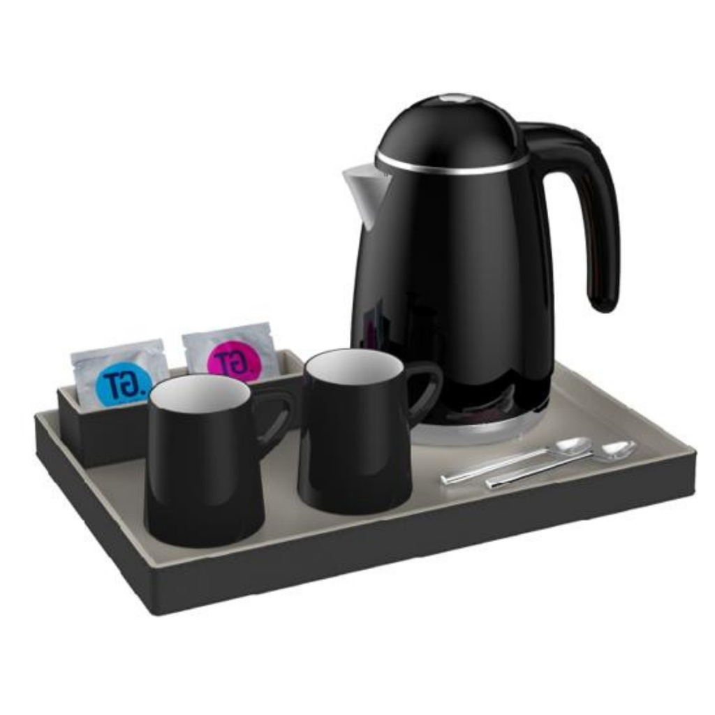 Two trays plus one kettle