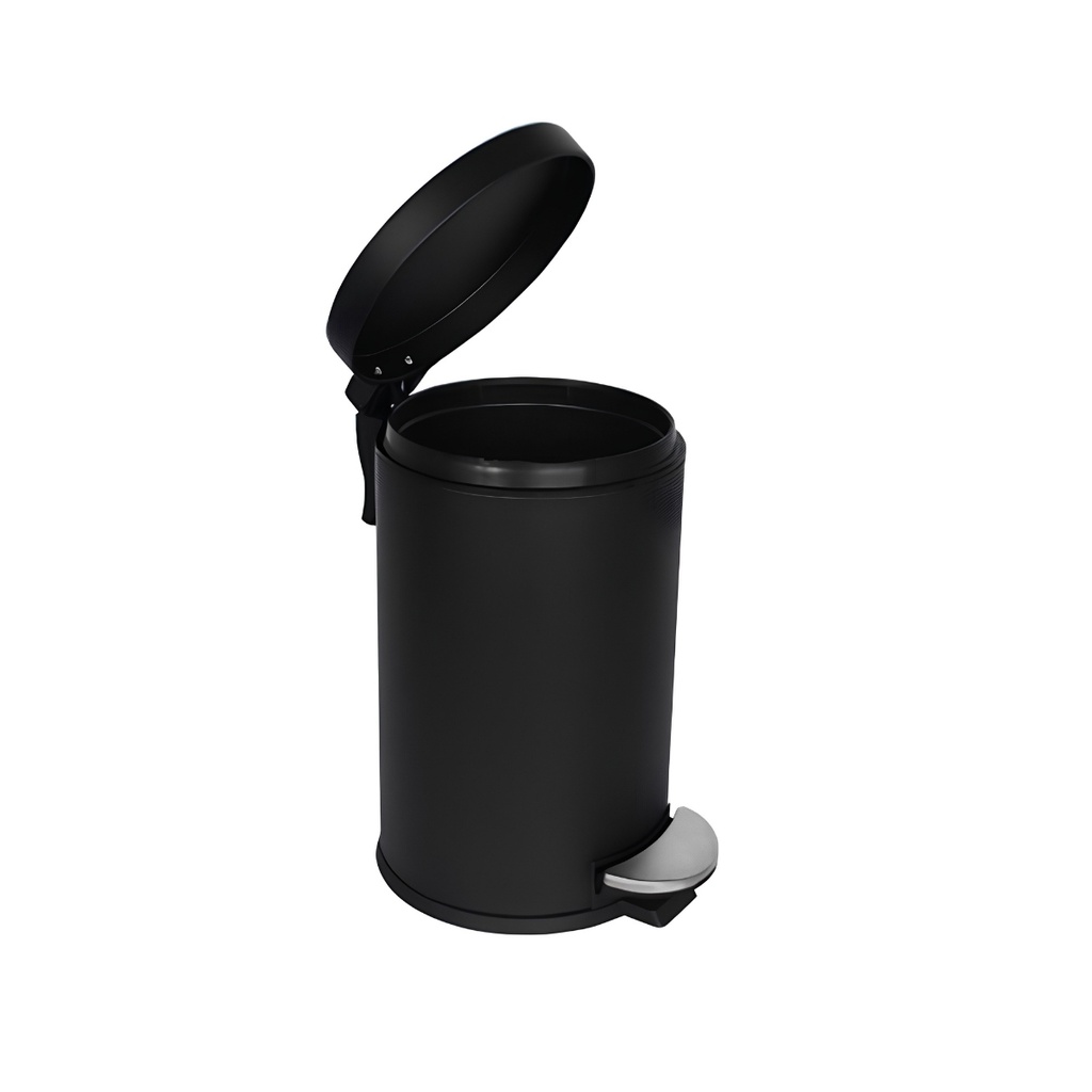 Pedal bin - Soft close lid - Black matt finish outside