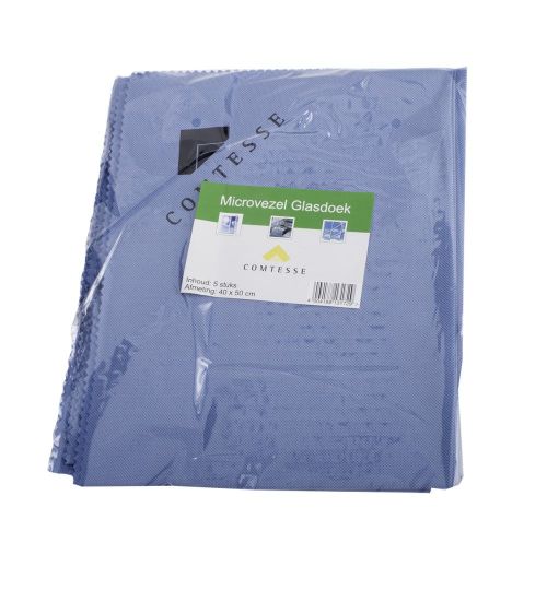 Comtesse microfiber glass cloth 40x50  each  (5pc in pack 20pack in box) 