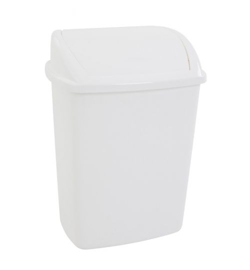 Afvalbak Swing 26 liter kunststof wit VB 200842