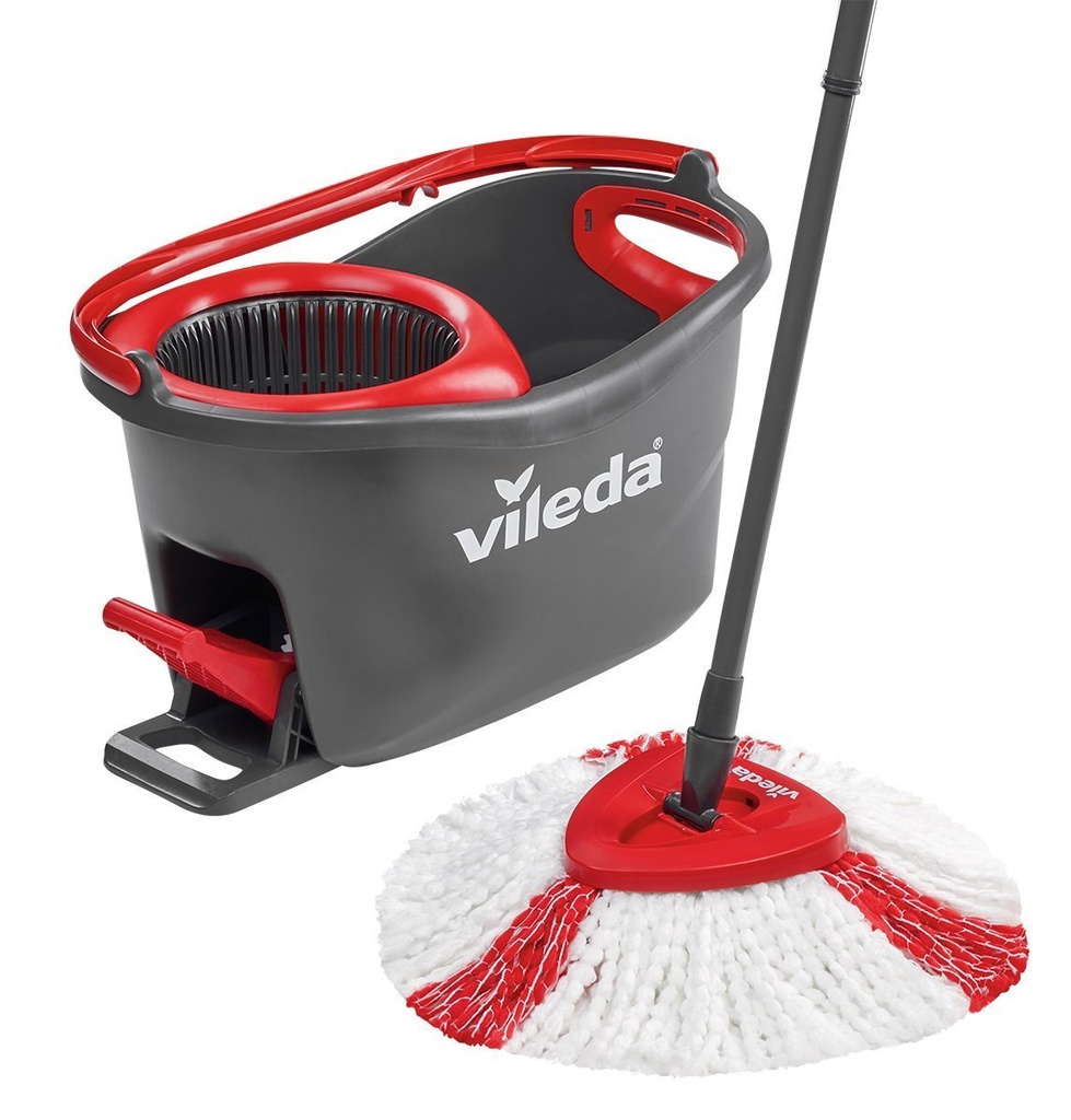 Vileda Easywring & Clean Turbo Schoonmaakset Grijs/Rood