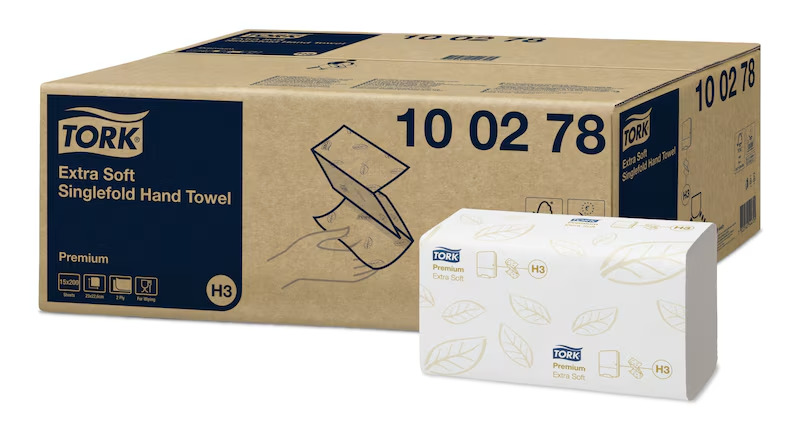 Tork Extra Soft Singlefold Hand Towel Premium White