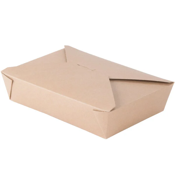  BioPlus Earth Fold-Pak Container #2, Cardboard/PE - 1470ml - Asian Meal Container 1bx/4x50pcs 216x159x48mm