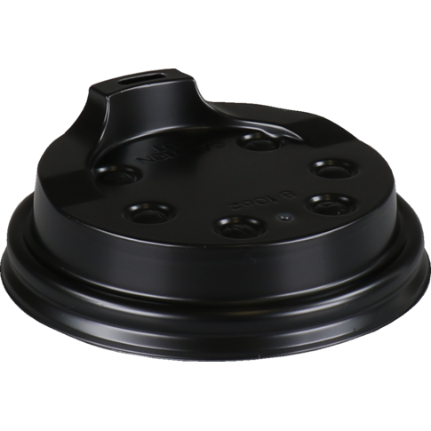 Deksel zwart PS 8oz/diam80mm Tbv PHC i am hot concept - 50 pcs (Bx=20x50st)