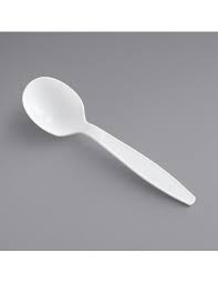 SOUP-Spoon PP Heavy weight White cutlery/ 50Pcs