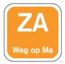 Sticker ZA 19x19mm Oranje