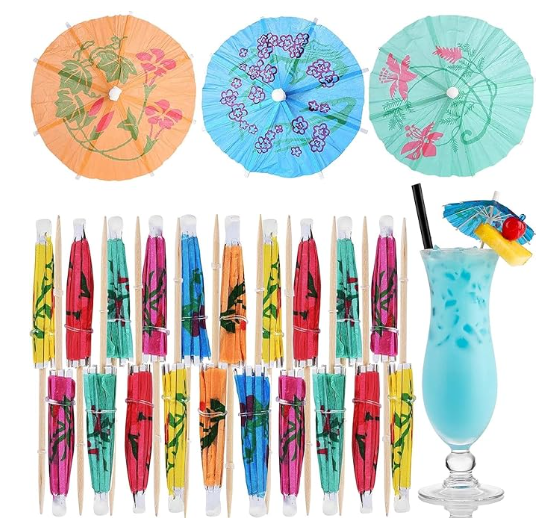 Cocktail Umbrella Picks, 8 cm Pickers package of 150 