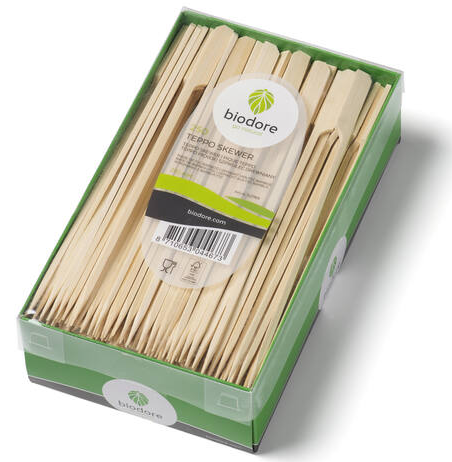 Biodore® Skewer, bamboo, natural- 150mm - 3000 pcs (Bx=12x250st)
