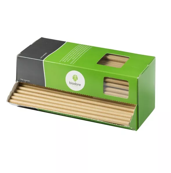 Biodore   Paper (Kraftpaper) straws,  250 mm - dia 8 mm