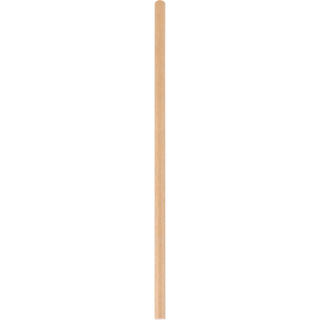 Milkshake Rietje Kraftpapier, 250mm - dia 8mm 1200Pcs  (Bx=12x100st)