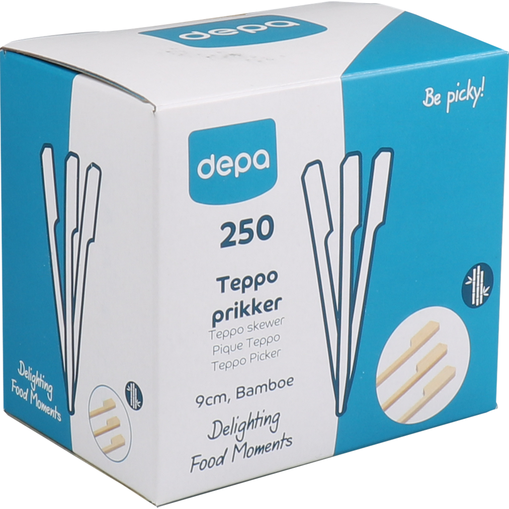 Biodore® Teppo Skewer, Bamboo, 90mm/ 250Pcs