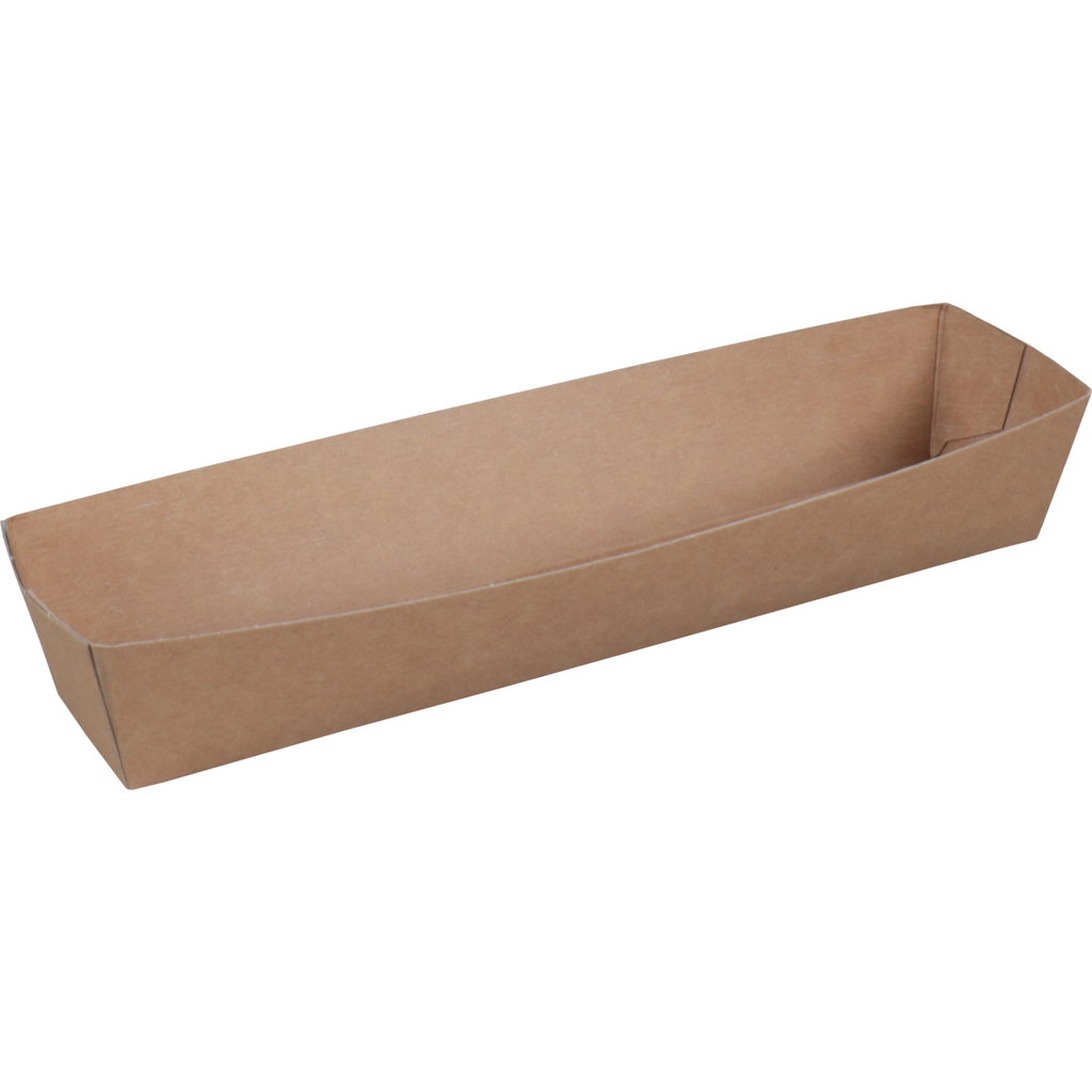 Biodore® Container, Paper, A16, frikandel snack box, brown - 400 pcs (Bx=8x50st)