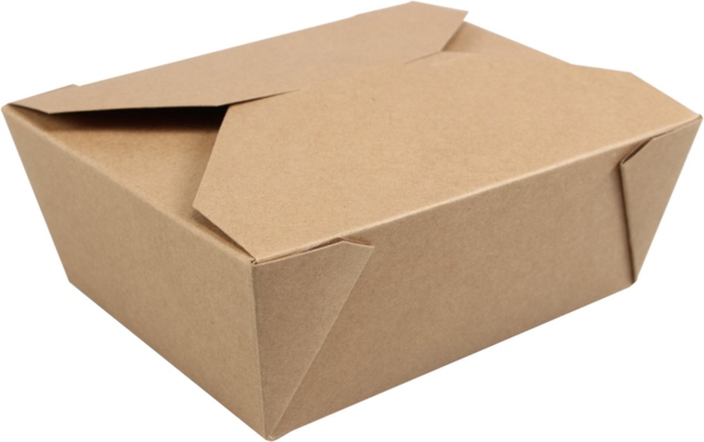 Biodore® Container, kraft/PLA, 171x140x65mm, brown- 200 pcs (Bx=4x50st)