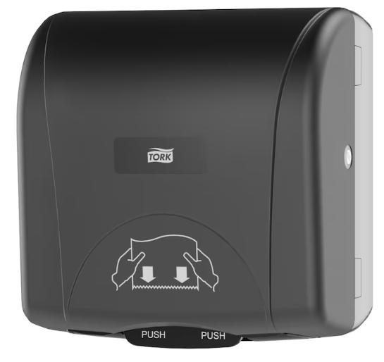 Tork Mini Mechanical Paper Hand Towel Roll Dispenser Black H86