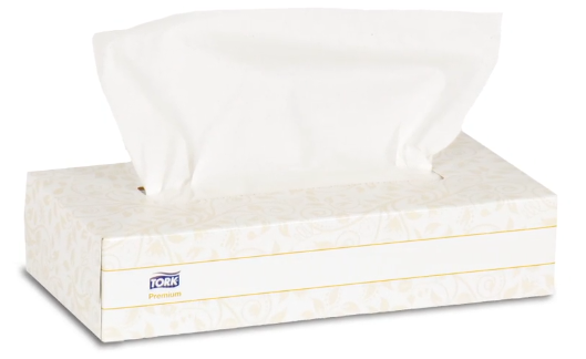 Tork Universal Facial Tissue Flat Box White