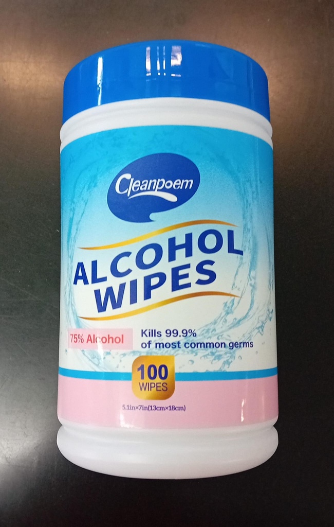 HAND SANITIZING WIPE 75%, Alcohol in Can