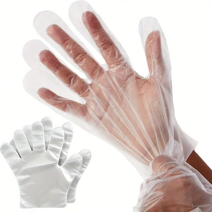 EMBOSSED POLYGLOVE - LARGE, 10/10/100