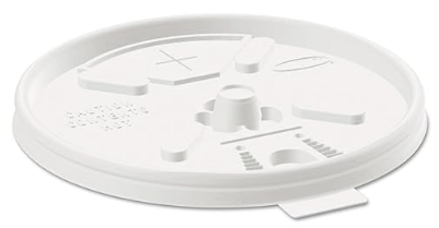 Dart Plastic Lid for 16 oz foam cup - 1000 pcs (Bx=10x100pcs)