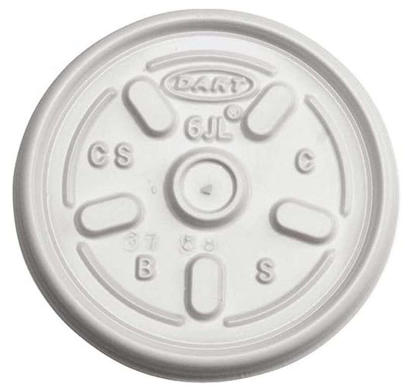 Dart Plastic Lid 6 JL for 6 oz foam cup -100 pcs (Bx=10x100st)