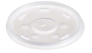 Dart 12 SL Plastic Lid for , Translucent straw Slot Lid - 1000 pcs (Bx=10x100st)