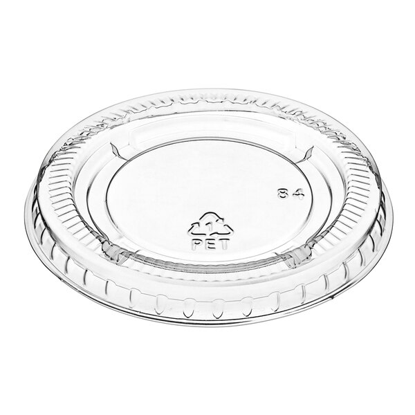 1.5 - 2oz. Souffle cup Clear Lid, Flat - 2500 pcs  (Bx=20x125st)