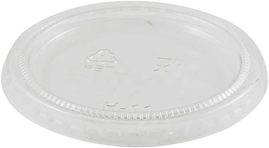 Clear Plastic Lids for 3.25 / 4 / 5.5oz Souffle Cups - 2500 pcs (Bx=25x100st)