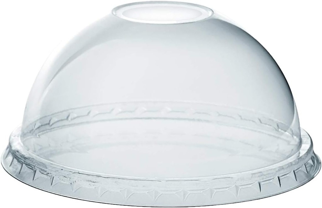 Clear, Dome Lid - No Hole - 1000 pcs (Bx=10x100st)