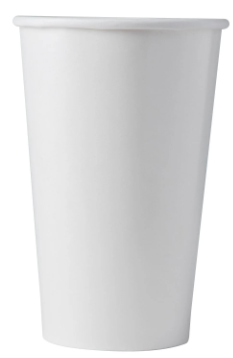 12oz PE WHITE PAPER COLD CUP 90mm - 1000 pcs (Bx=20x50st)