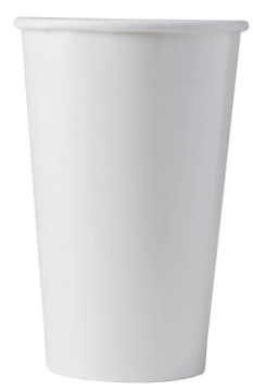 12oz PE WHITE PAPER COLD CUP 90mm - 50pcs