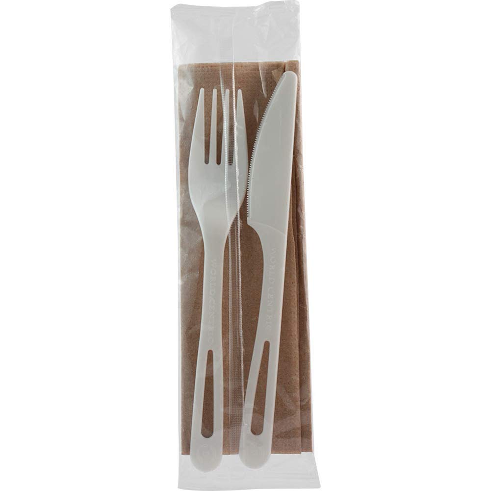 Knife/Fork/Napkin Medium White - 500each