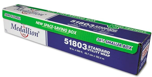 Aluminum Foil Roll, 18" x 500'