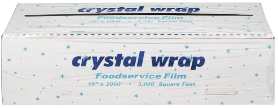 All purpose food film plastic wrap 18" x 2000