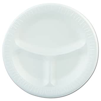 White  Plastic Plate 9" Dart White FMS Plate Impact Plastic