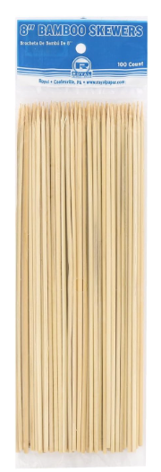 8" Bambo Sate skewers package of 100