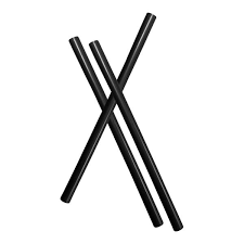 6"Straw 5 3/4" BLACK Unwrapped - (Bx=50x250st)